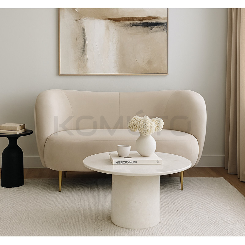 Sofa glamour na wysokich nogach Aldo 2 osobowa