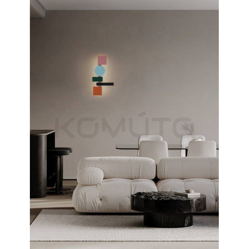 Kinkiet Piet – oświetlenie ścienne inspirowane op-artem