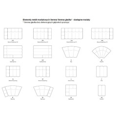 Fotel modułowy Serena gładki bez podłokietnika | Komuto.pl