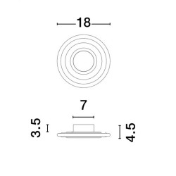Kinkiet ONDI –lampa ścienna okrągła ze złotym detalem