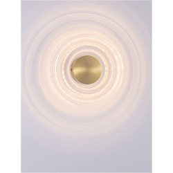 Kinkiet ONDI –lampa ścienna okrągła ze złotym detalem