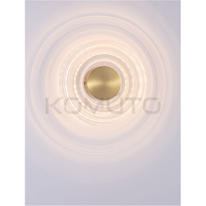 Kinkiet ONDI –lampa ścienna okrągła ze złotym detalem