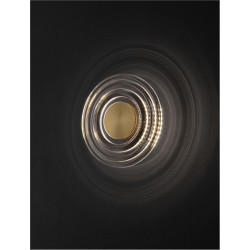 Kinkiet ONDI –lampa ścienna okrągła ze złotym detalem