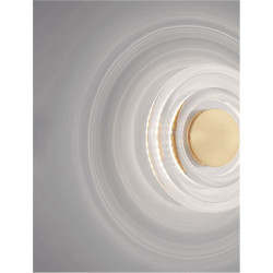 Kinkiet ONDI –lampa ścienna okrągła ze złotym detalem