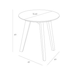 Okrągły Stolik drewniany Malm do małego pokoju | Komuto.pl
