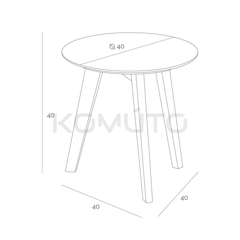 Okrągły Stolik drewniany Malm do małego pokoju | Komuto.pl