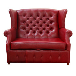 Sofa Uszak Chesterfield Old Plus skóra 2 os.