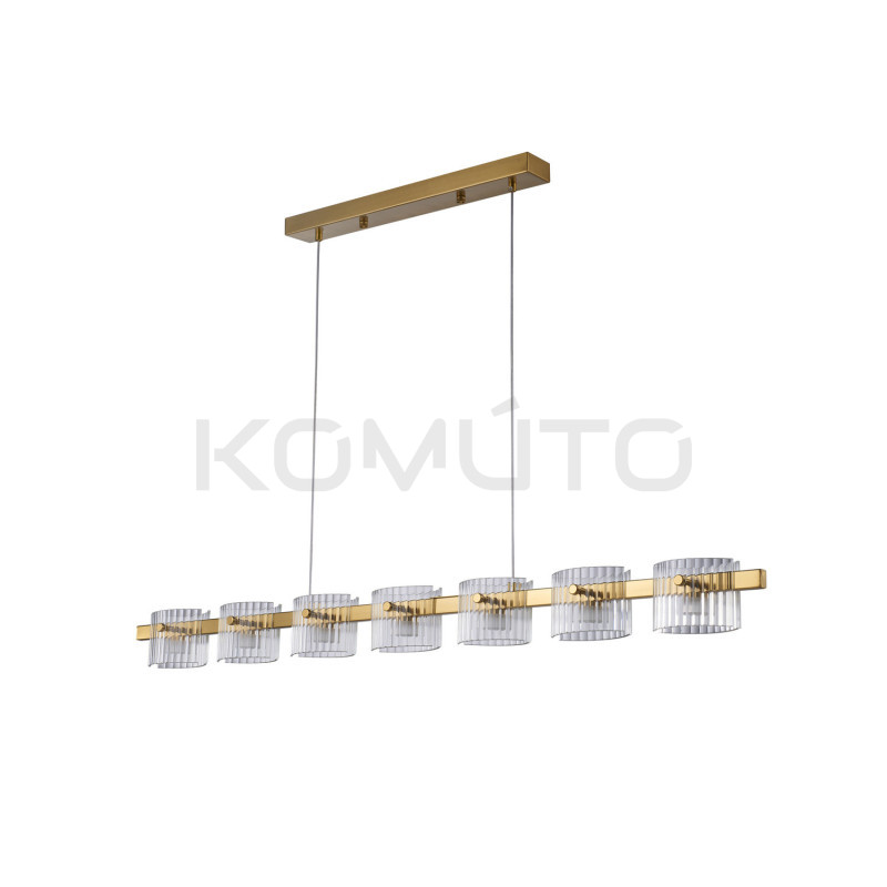 Lampa wisząca BACCIO – poetycka gra światła złotego designu