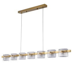 Lampa wisząca BACCIO – poetycka gra światła złotego designu