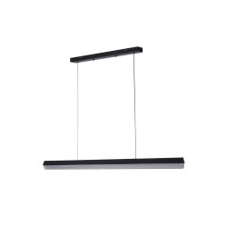 Pozioma lampa wisząca ANABELLA z kryształowym kloszem