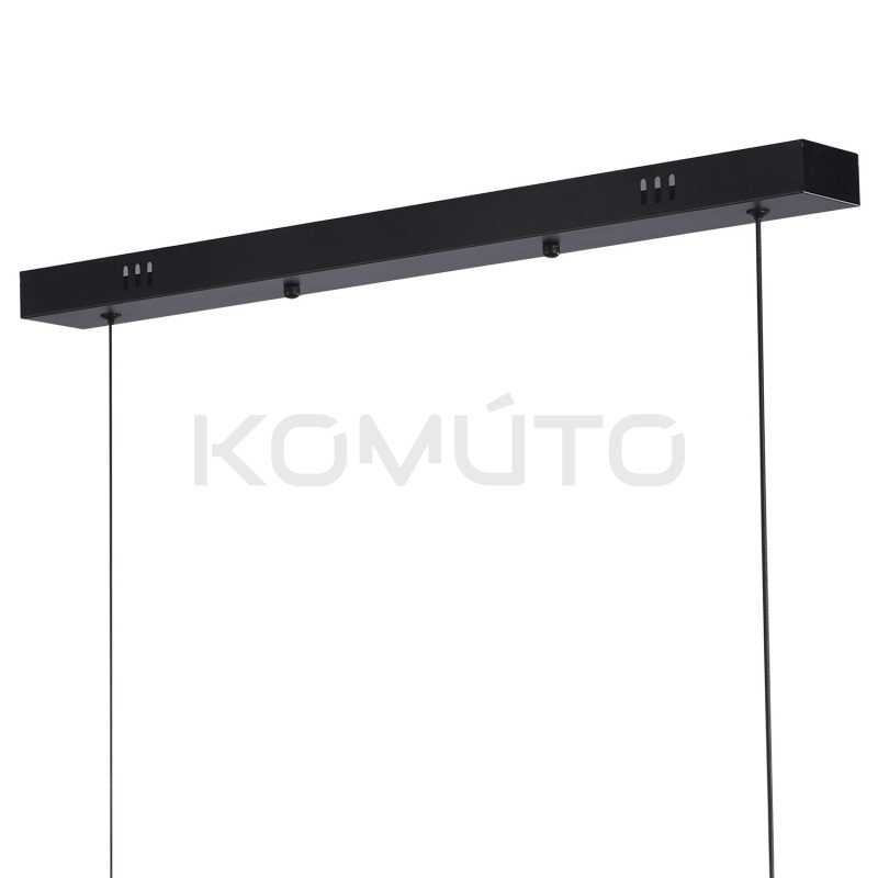 Pozioma lampa wisząca ANABELLA z kryształowym kloszem