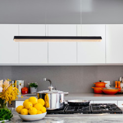 Pozioma lampa wisząca ANABELLA z kryształowym kloszem