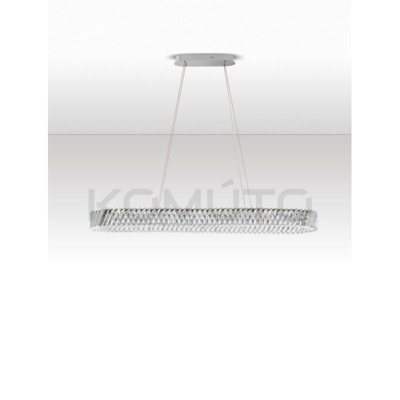 VITREO LONG – żyrandol kryształowy | Świetlna forma nad stół