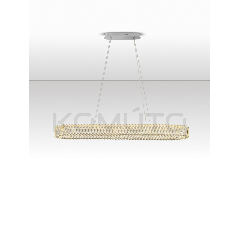 VITREO LONG – żyrandol kryształowy | Świetlna forma nad stół