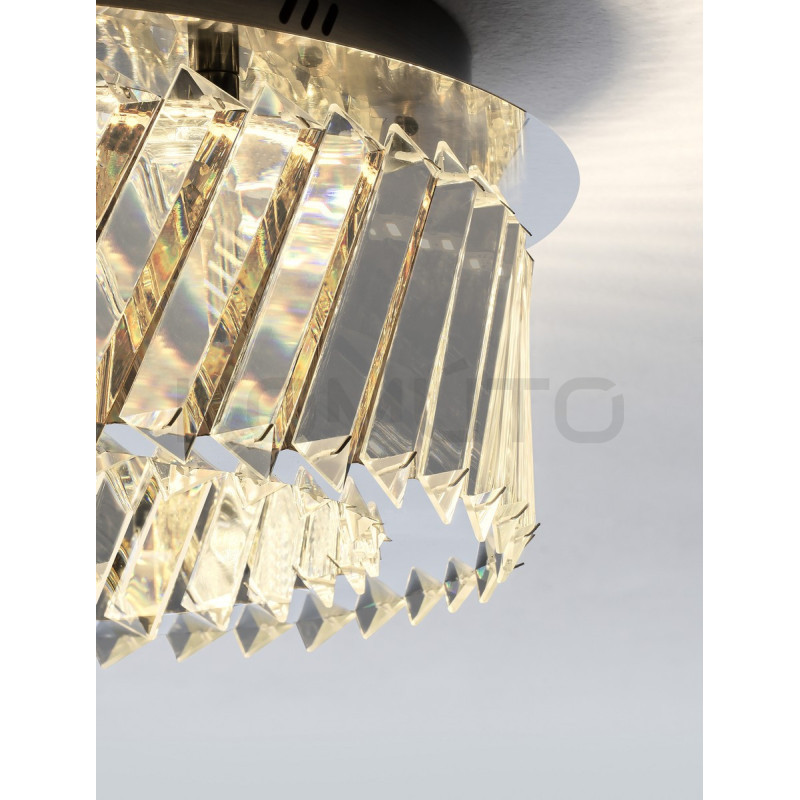 Plafon glamour VITREO Ø43 – kryształ i nowoczesna forma