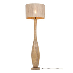 Lampa podłogowa Jute drewniana 135
