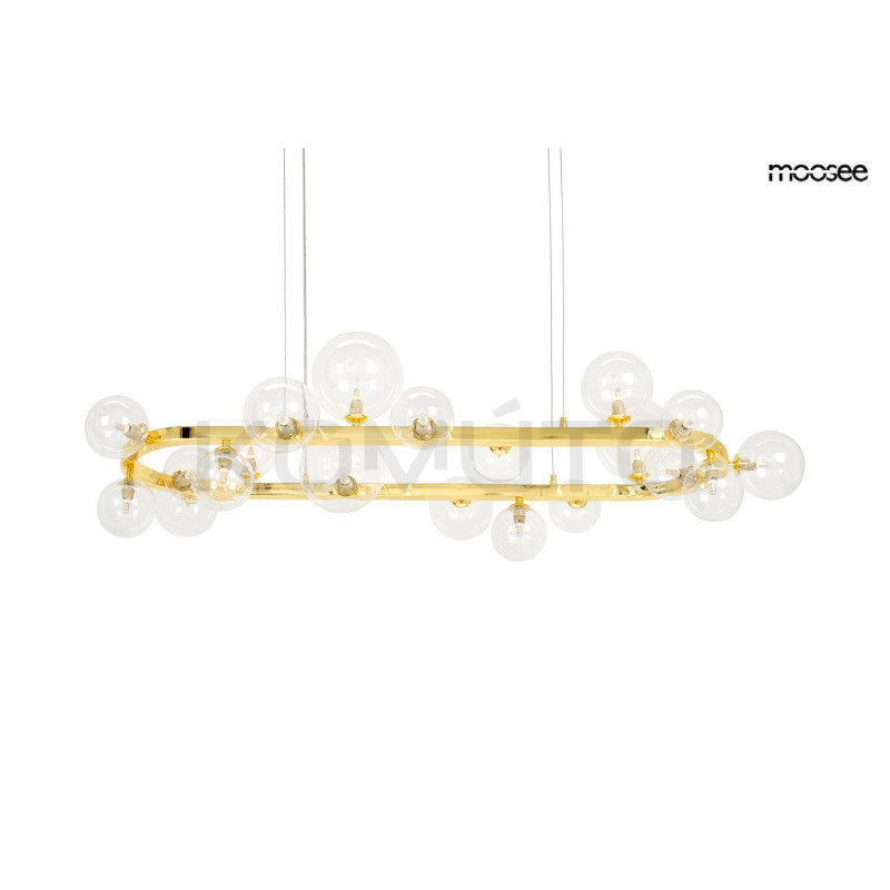 Lampa ALURE OVAL 120 złota – sztuka światła i designu