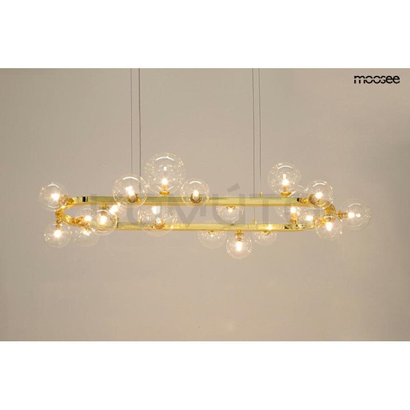 Lampa ALURE OVAL 120 złota – sztuka światła i designu