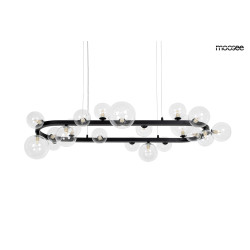 Lampa wisząca ALURE OVAL 120 transparentna czarna