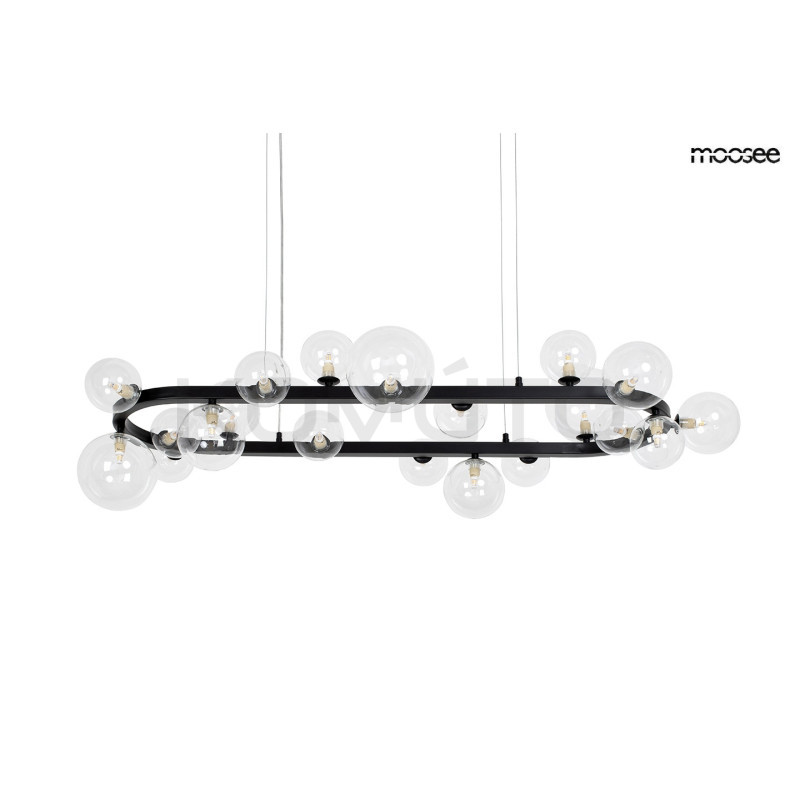 Lampa wisząca ALURE OVAL 120 czarna – nowoczesna  i stylowa