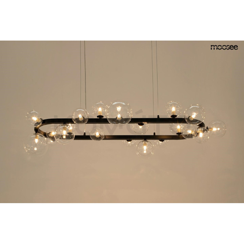 Lampa wisząca ALURE OVAL 120 czarna – nowoczesna  i stylowa