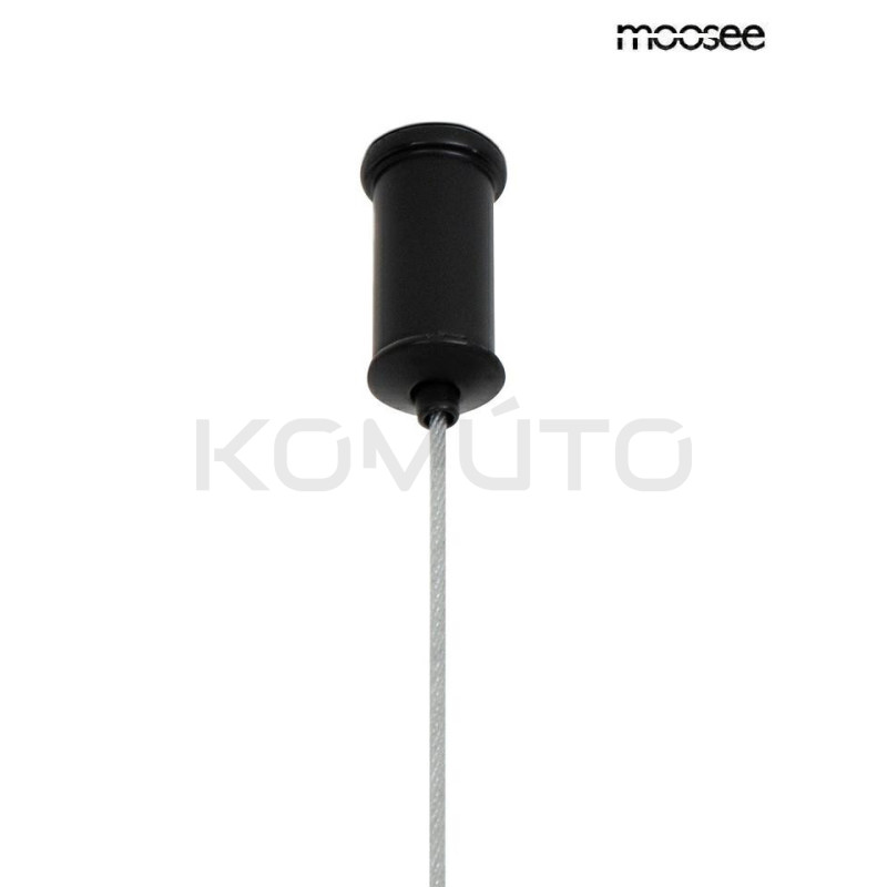 Lampa wisząca ALURE OVAL 120 czarna/mleczna | Komuto.pl