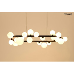 Lampa wisząca ALURE OVAL 120 czarna/mleczna | Komuto.pl