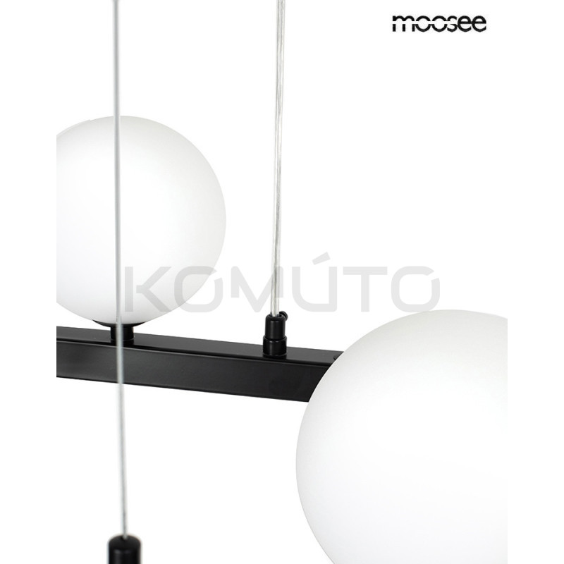 Lampa wisząca ALURE OVAL 120 czarna/mleczna | Komuto.pl