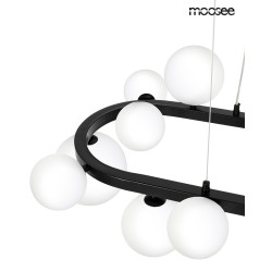 Lampa wisząca ALURE OVAL 120 czarna/mleczna | Komuto.pl