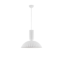 Lampa wisząca Morning 50 ryflowana biała