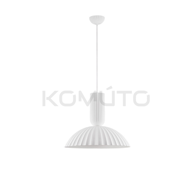 Lampa Morning Ø50 cm – gipsowa lampa z ryflowaniem