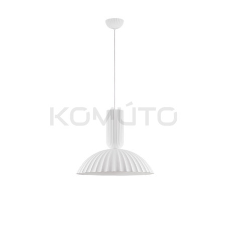 Lampa Morning Ø50 cm – gipsowa lampa z ryflowaniem