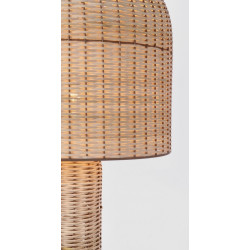 Ażurowa lampa podłogowa boho rattan SIKKIM beżowa | Komuto.pl