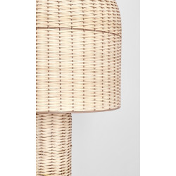 Ażurowa lampa podłogowa boho rattan SIKKIM beżowa | Komuto.pl