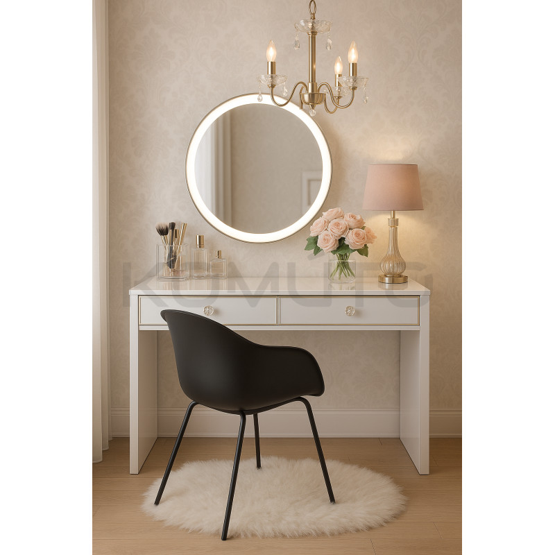 Krzesło z podłokietnikami ECMO ARM czarne z tworzywa | Komuto.pl