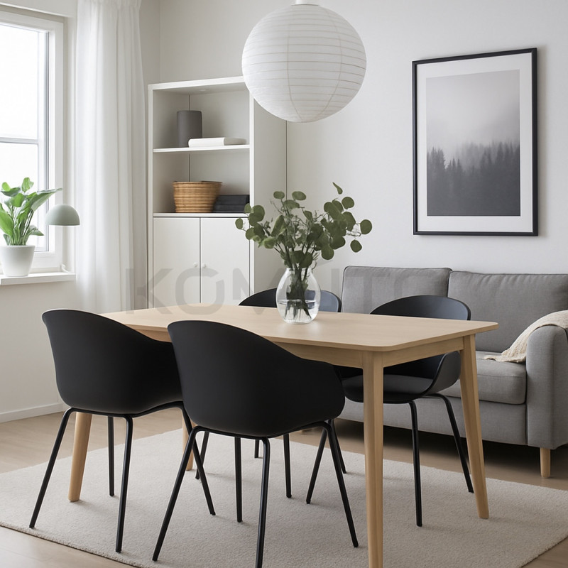 Krzesło z podłokietnikami ECMO ARM czarne z tworzywa | Komuto.pl