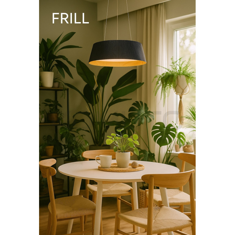 Lampa FRILL – Artystyczne oświetlenie | Ryflowany klosz 