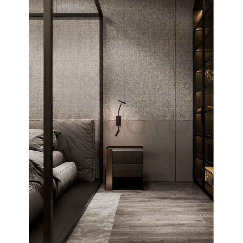 Lampa ścienna z włącznikiem czarna Liora | Komuto.pl