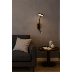 Lampa ścienna z włącznikiem czarna Liora | Komuto.pl