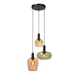 Kolorowa lampa wisząca szklana Litur 3