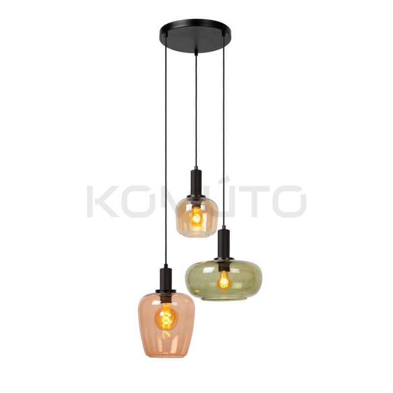 Kolorowa lampa wisząca szklana Litur 3 | Komuto.pl