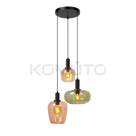 Kolorowa lampa wisząca szklana Litur 3 | Komuto.pl