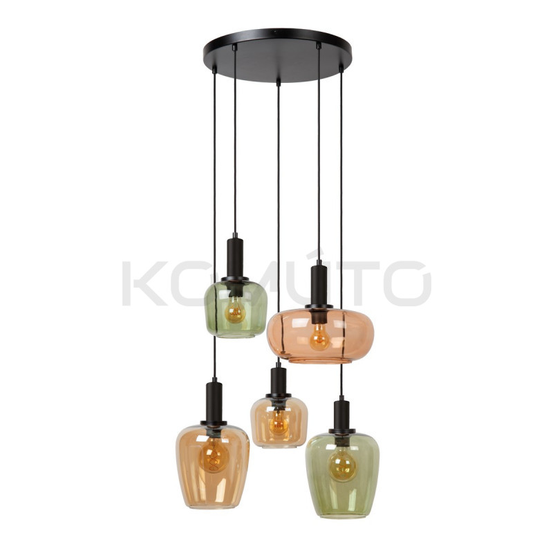 Kolorowa lampa wisząca szklana Litur 5 | Komuto.pl