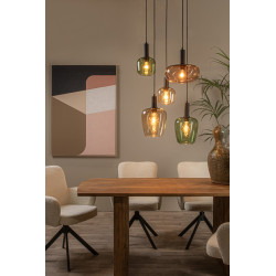 Kolorowa lampa wisząca szklana Litur 5 | Komuto.pl