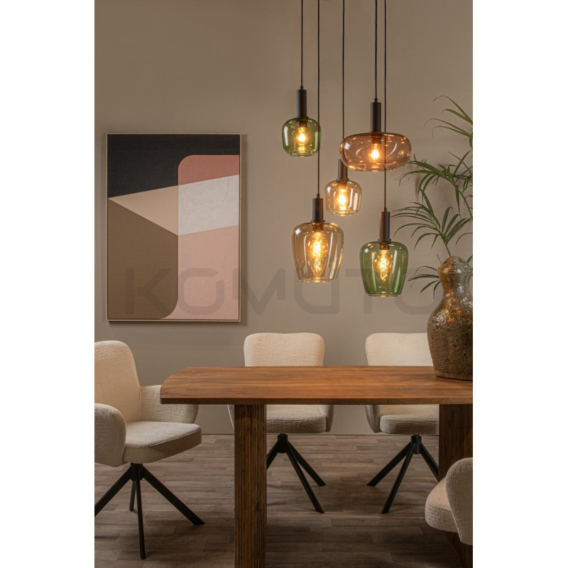 Kolorowa lampa wisząca szklana Litur 5 | Komuto.pl