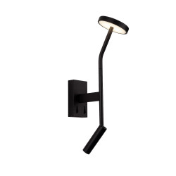 Lampa ścienna z włącznikiem czarna Liora
