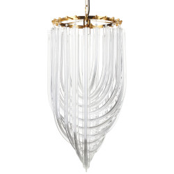 Lampa wisząca kryształowa złota Wave Murano S