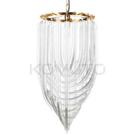 Lampa wisząca kryształowa złota Wave Murano S | Komuto.pl