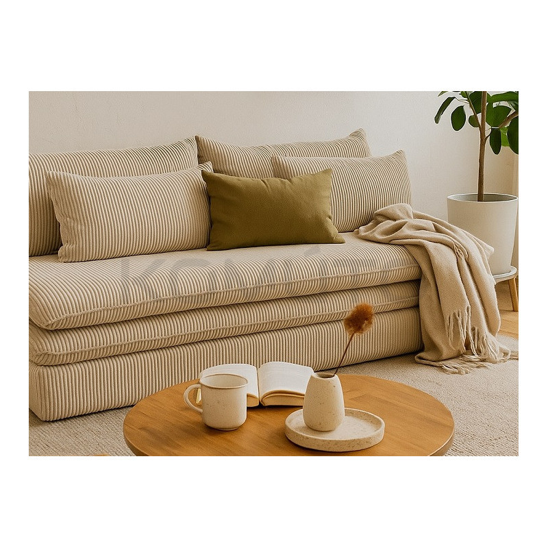 Sofa Yanki – sofa bez boków, rozkładana do małego salonu