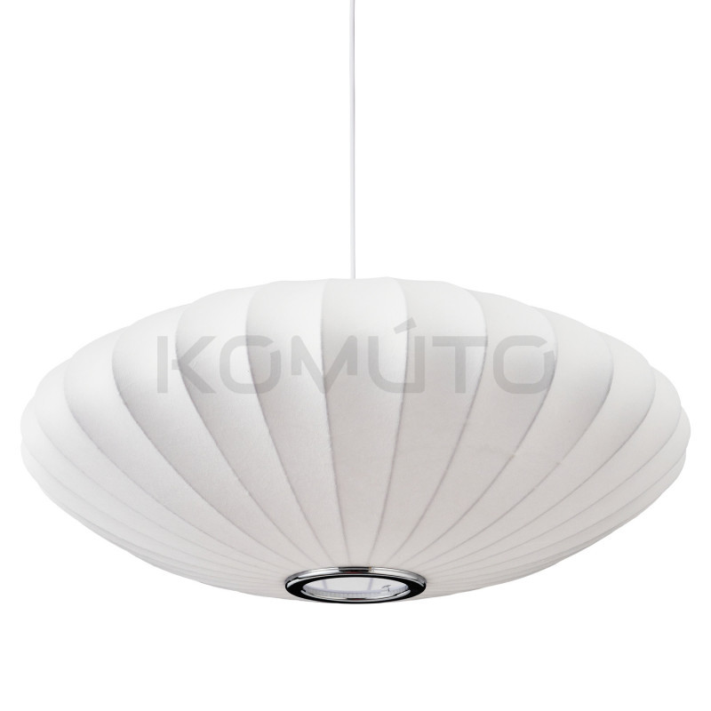Lampa SILK FLAT 60 cm – materiałowy klosz w stylu japandi